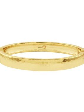 NEW NWT Capucine de Wulf Cleopatra Oval Hinged Bangle - Gold S/M
